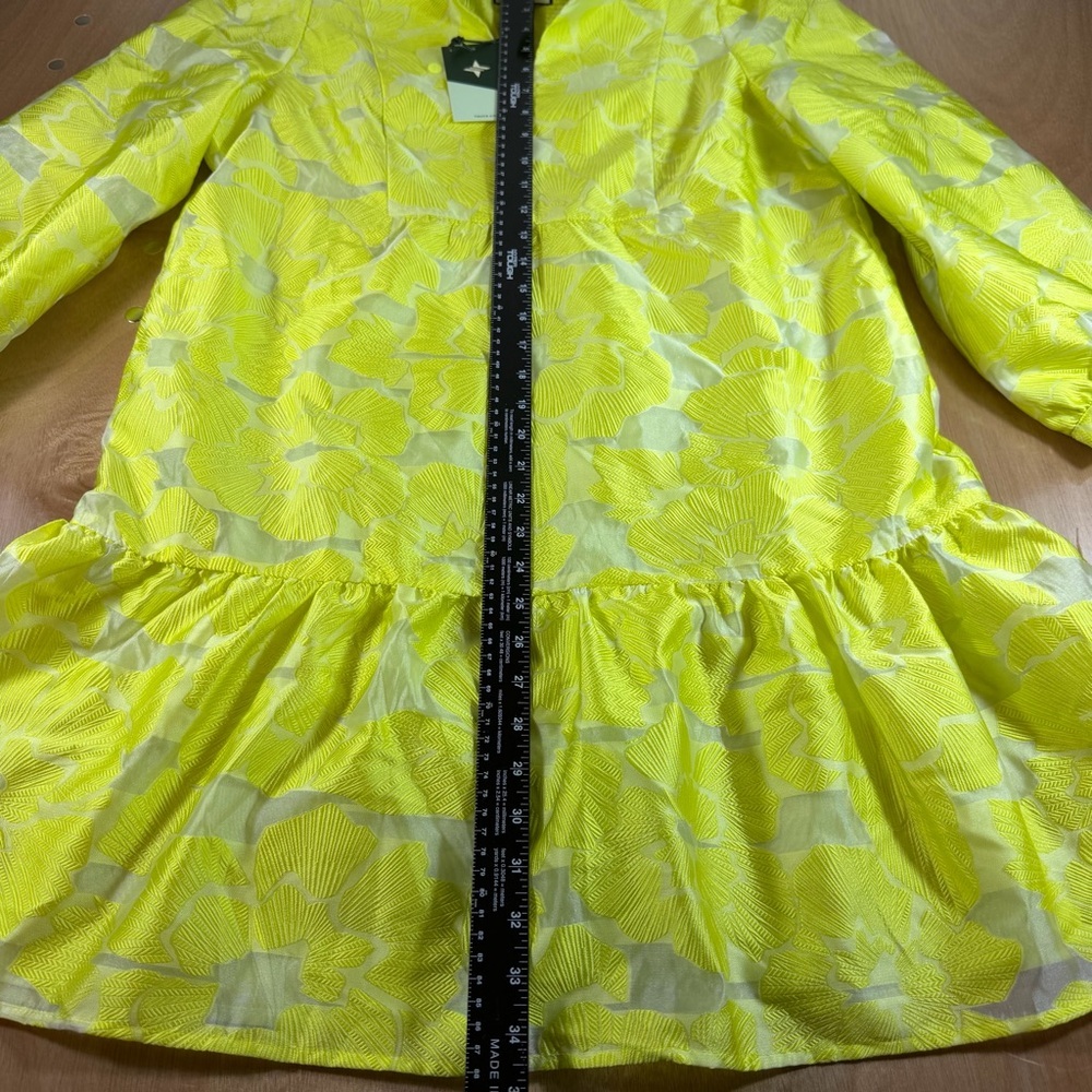 Tuckernuck Citron Fil Coupe Palmerston Dress Size Medium New With tag - Picture 3 of 10